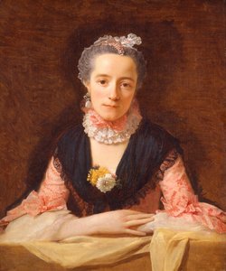 Pembe İpek Elbiseli Bayan by Allan Ramsay